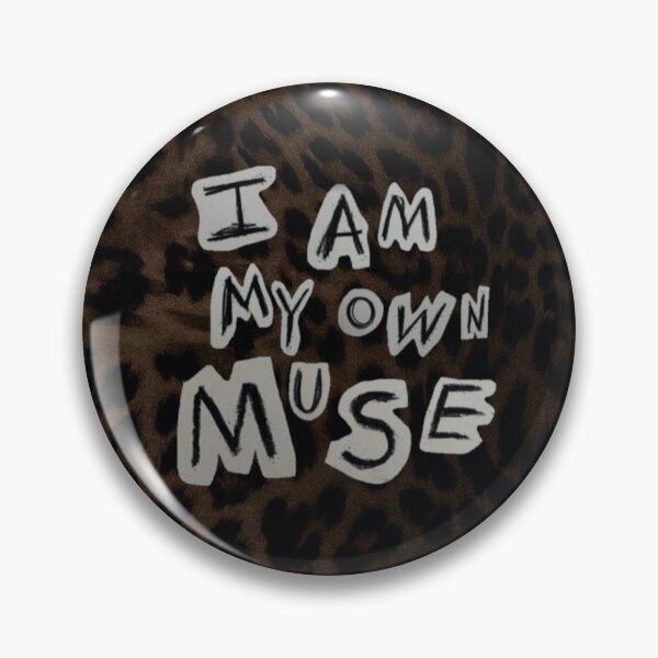 Item preview, brown leopard print "I am my own muse" designed and sold by BrontesWhimsyStore.