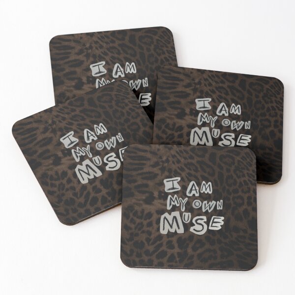 Item preview, brown leopard print "I am my own muse" designed and sold by BrontesWhimsyStore.