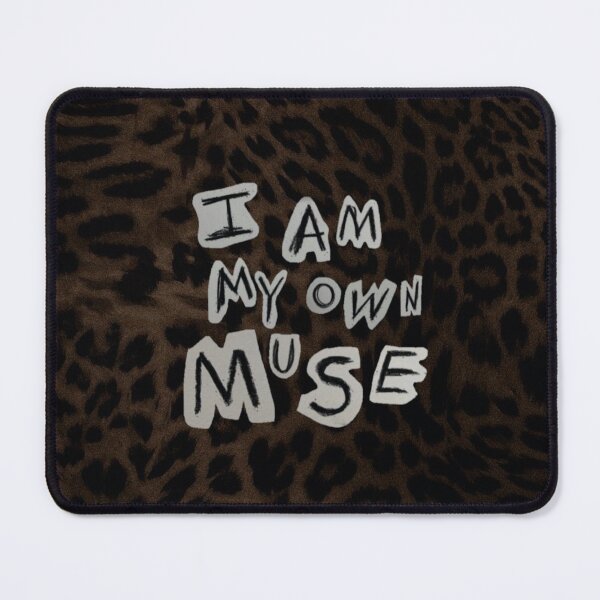 Item preview, brown leopard print "I am my own muse" designed and sold by BrontesWhimsyStore.
