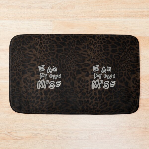Item preview, brown leopard print "I am my own muse" designed and sold by BrontesWhimsyStore.