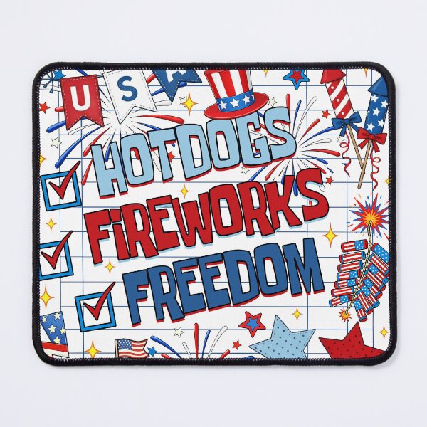 Item preview, Patriotic Guest Check Hotdogs Fireworks Freedom designed and sold by varin-studio.