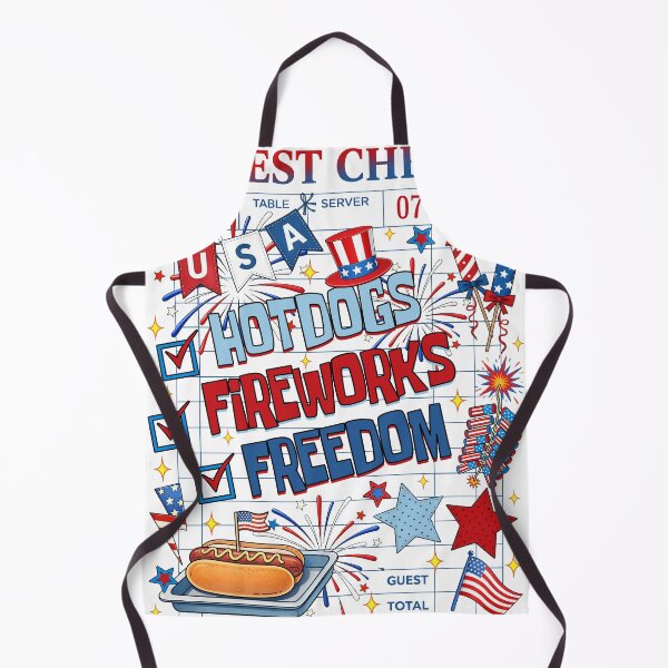 Item preview, Patriotic Guest Check Hotdogs Fireworks Freedom designed and sold by varin-studio.