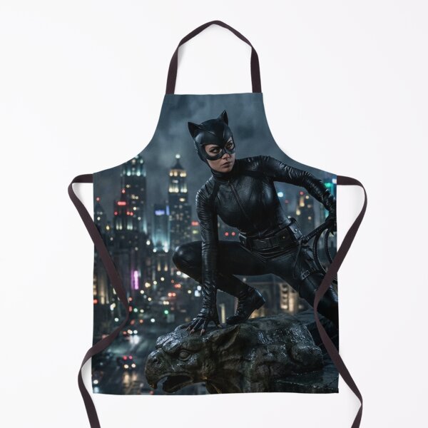 Item preview, Catwoman on Gotham Rooftop – Dark City Vigilante Nightscape designed and sold by lavanya11.