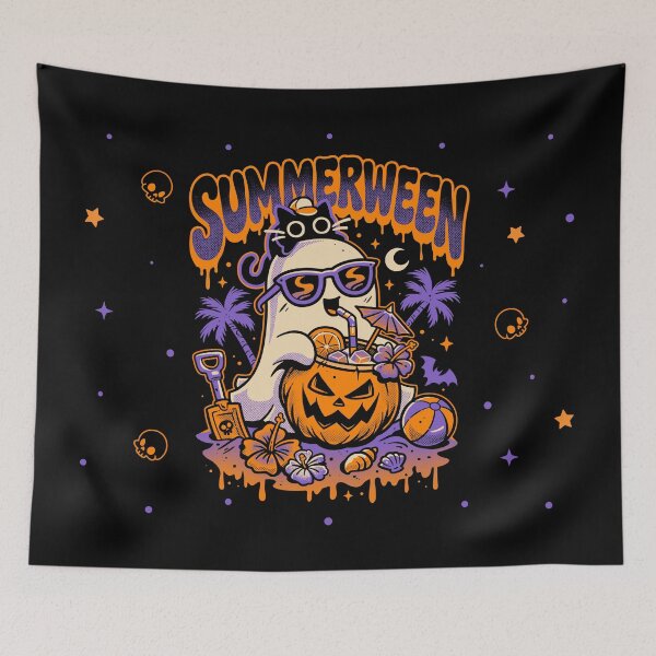 Item preview, Summerween Beach Day - Ghost and Cat designed and sold by Snouleaf.