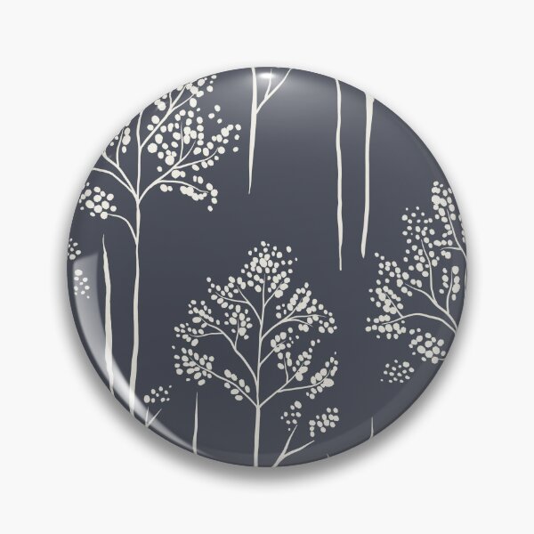 Item preview, Wild Berry Branch Woodland Botanical Trees Dark Blue  designed and sold by RenattaZare.