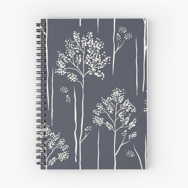 Item preview, Wild Berry Branch Woodland Botanical Trees Dark Blue  designed and sold by RenattaZare.