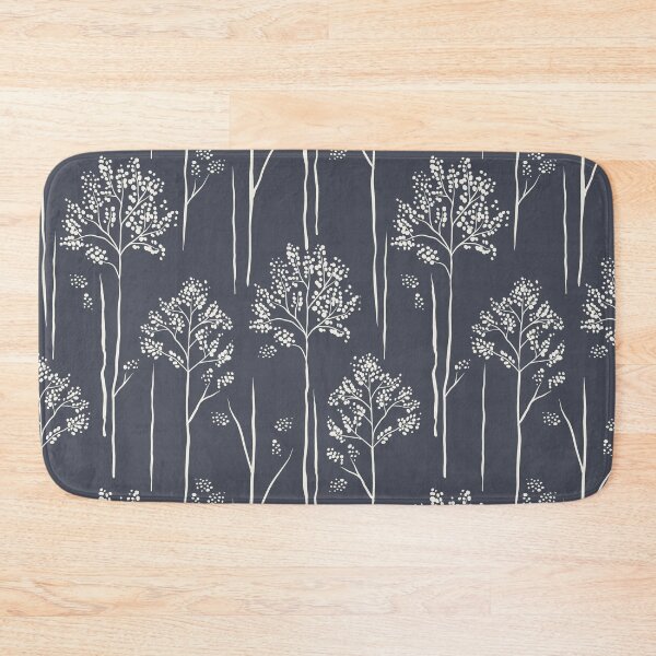 Item preview, Wild Berry Branch Woodland Botanical Trees Dark Blue  designed and sold by RenattaZare.