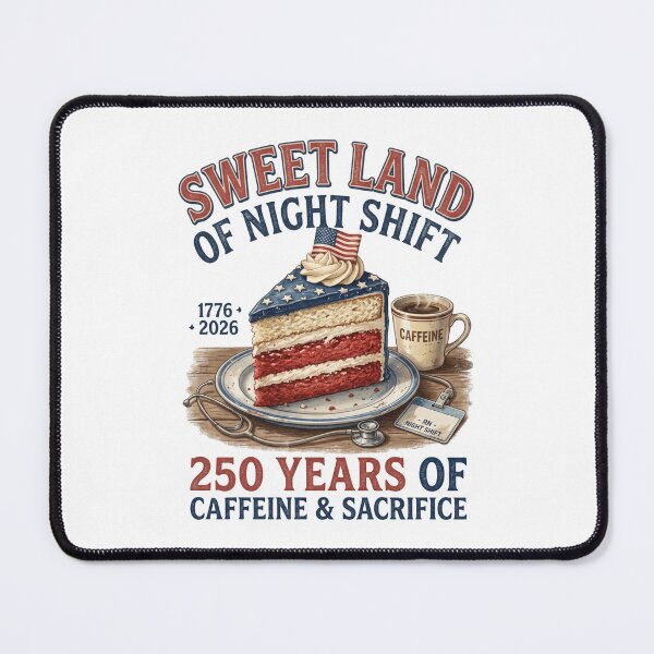 Item preview, Sweet Land of Night Shift 250 Years of Caffeine and Sacrifice USA Nurse designed and sold by dudelinart.