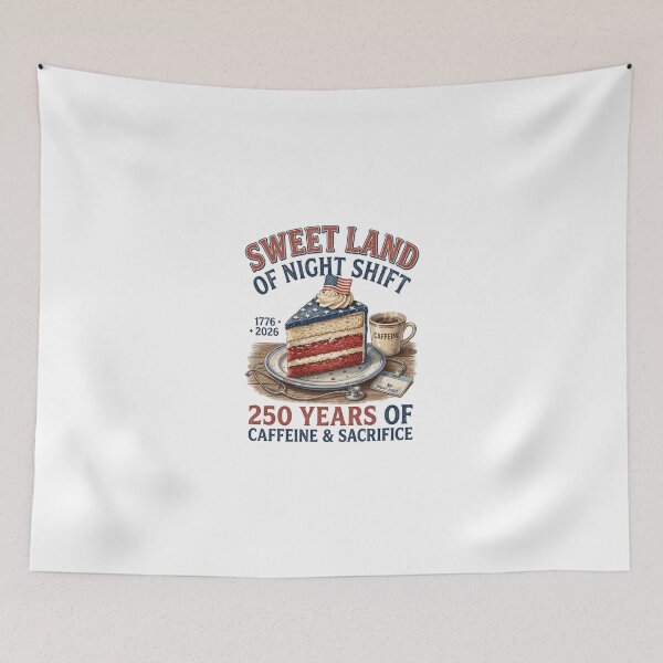 Item preview, Sweet Land of Night Shift 250 Years of Caffeine and Sacrifice USA Nurse designed and sold by dudelinart.