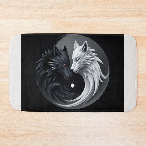 Item preview, Wolf yin yang designed and sold by Black Rose Products .