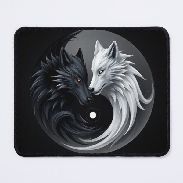 Item preview, Wolf yin yang designed and sold by Black Rose Products .