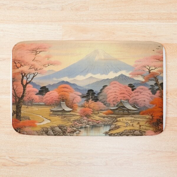 Item preview, Traditional Japanese Illustration - Mountain and Tree Landscape designed and sold by DaisukiTokyo.