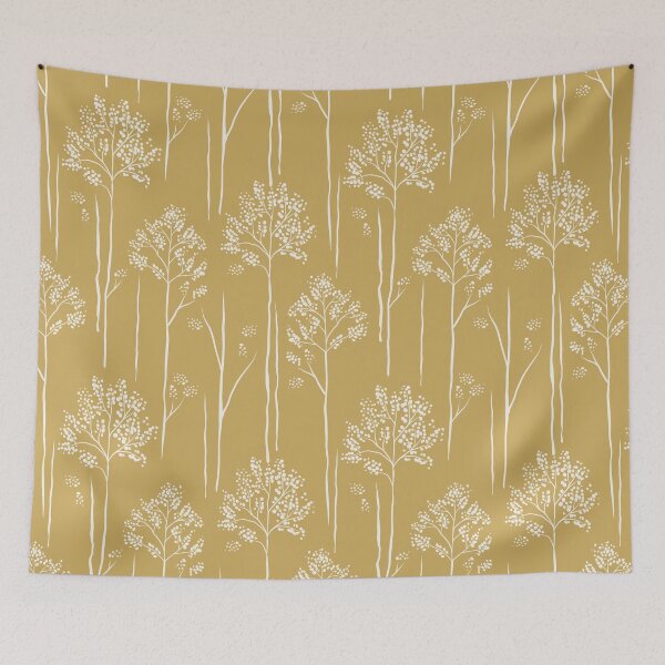 Item preview, Wild Berry Branch Woodland Botanical Trees golden wheat designed and sold by RenattaZare.