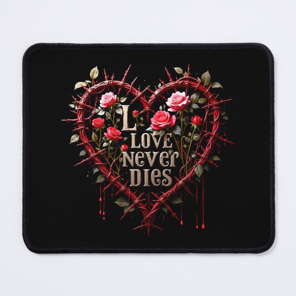 Item preview, Gothic Bleeding Heart in Barbed Wire with Roses | Dark Romance Art designed and sold by MaciejRudzinsky.