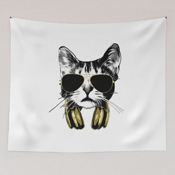 Item preview, Cool Cat Aviator Sunglasses Headphones Music designed and sold by marke770.