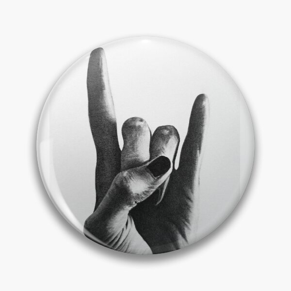 Item preview, Rock On Hand Gesture Pencil Drawing designed and sold by BoyanVBart.