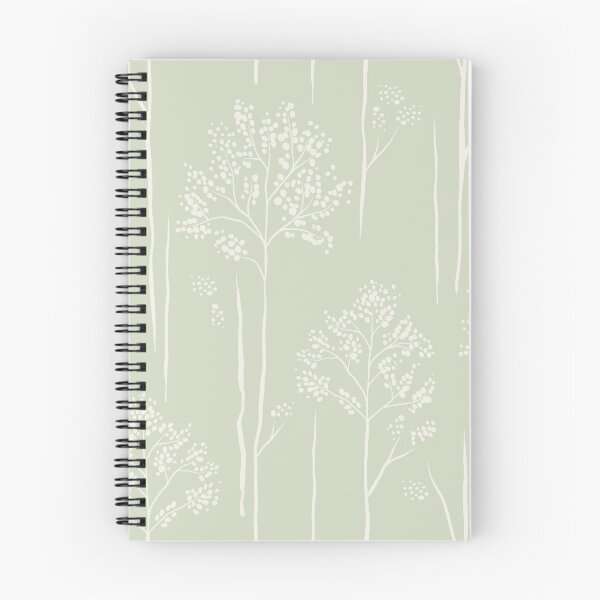 Item preview, Wild Berry Branch Woodland Botanical Trees pale sage green  designed and sold by RenattaZare.