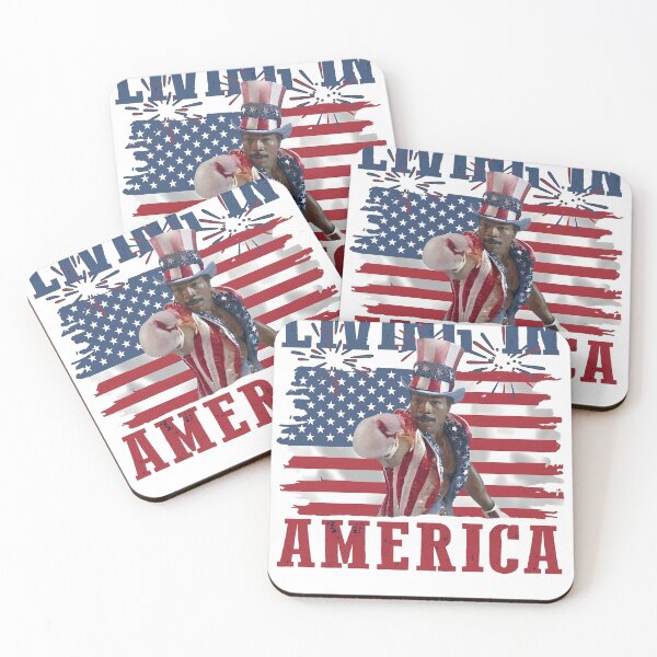 Item preview, Apollo Creed Living In America, Patriotic Boxing Fourth Of July Vintage America designed and sold by DREFUSEs.