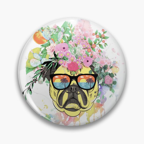Item preview, Pug in summer  designed and sold by Ontwerp.