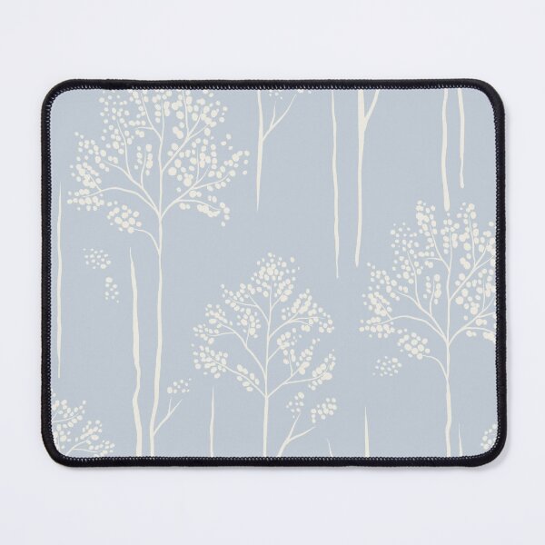 Item preview, Wild Berry Branch Woodland Botanical Trees powder blue icy lake designed and sold by RenattaZare.