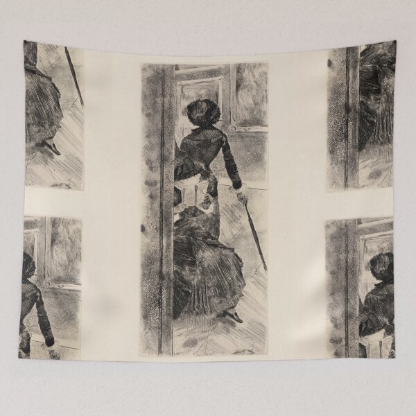 Item preview, Woman Visiting an Gallery designed and sold by artofuniverse.