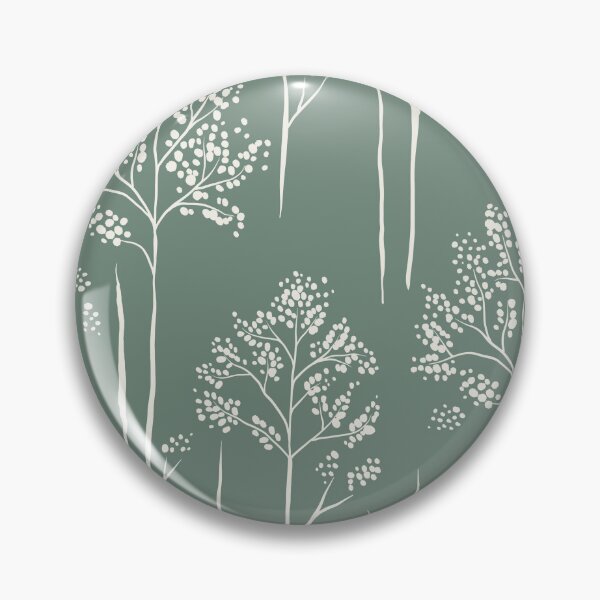 Item preview, Wild Berry Branch Woodland Botanical Trees silver eucalyptus green  designed and sold by RenattaZare.