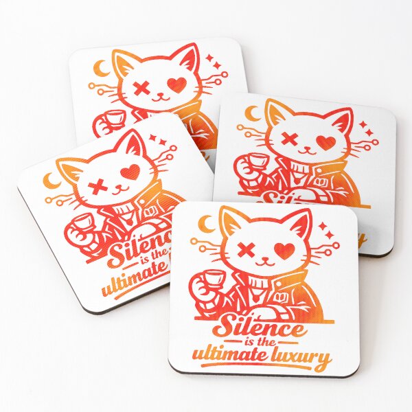 Item preview, Silence Is The Ultimate Luxury Cyberpunk Cat designed and sold by lenalenspod.