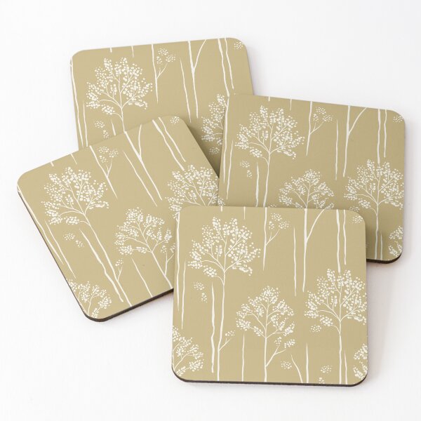 Item preview, Wild Berry Branch Woodland Botanical Trees vintage antique golden designed and sold by RenattaZare.
