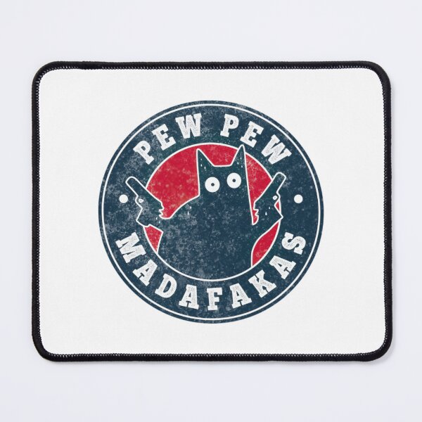 Item preview, Pew Pew Madafakas Funny Cat Meme Retro Classic T-Shirt designed and sold by LillyCustomTees.