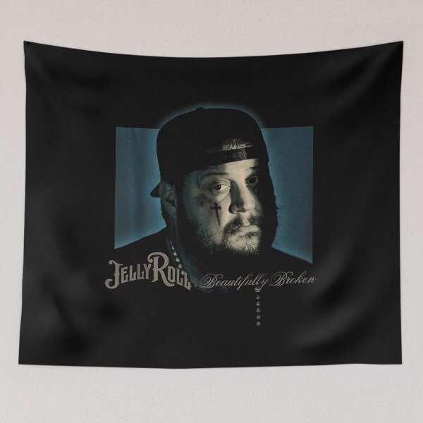 Item preview, Jelly Roll Beautifully Broken - Country Rap Music Portrait designed and sold by SaryaSmyth19.