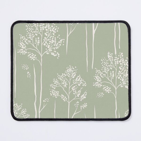 Item preview, Wild Berry Branch Woodland Botanical Trees silver sage sea mist designed and sold by RenattaZare.