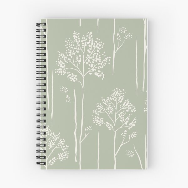 Item preview, Wild Berry Branch Woodland Botanical Trees silver sage sea mist designed and sold by RenattaZare.