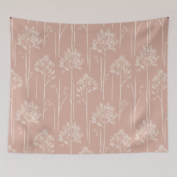 Item preview, Wild Berry Branch Woodland Botanical Trees vintage peach plush designed and sold by RenattaZare.