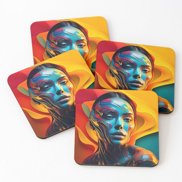 Item preview, Liquid Color Portrait: Abstract Fusion Beauty designed and sold by ToxicInkArt.