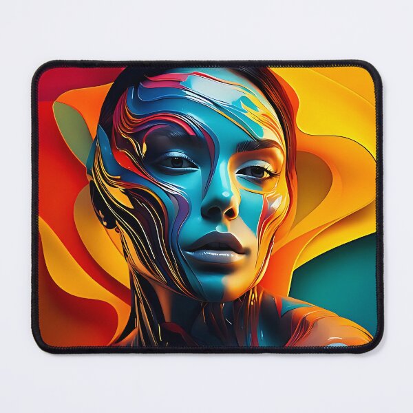 Item preview, Liquid Color Portrait: Abstract Fusion Beauty designed and sold by ToxicInkArt.