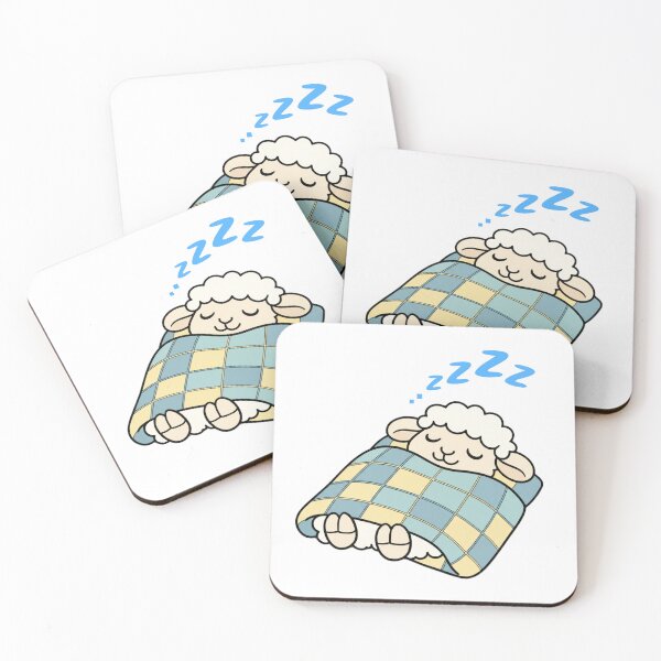 Item preview, Cute Sleeping Sheep Under Blanket – Cozy Fluffy Lamb Farm Animal designed and sold by Inka Moon Design.