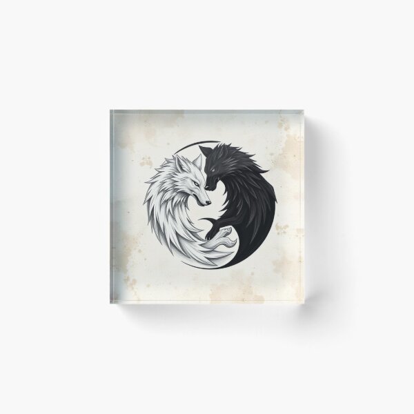 Item preview, Wolf yin yang designed and sold by Black Rose Products .