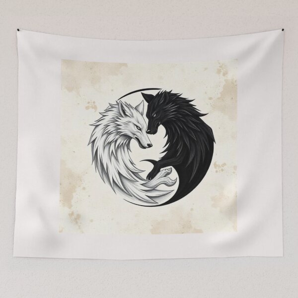 Item preview, Wolf yin yang designed and sold by Black Rose Products .