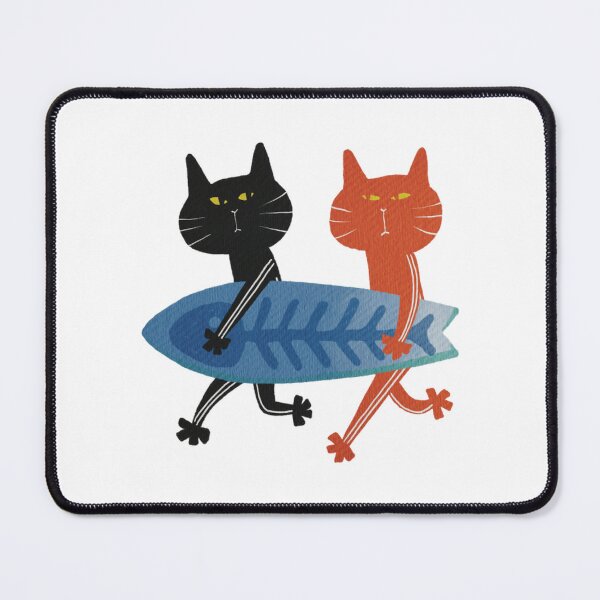 Item preview, Sports Cats Surfing Cute Summer Ocean Art designed and sold by CatYellowSpart.