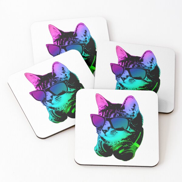 Item preview, Vibrant Cat Sunglasses Headphones Aesthetic designed and sold by marke770.