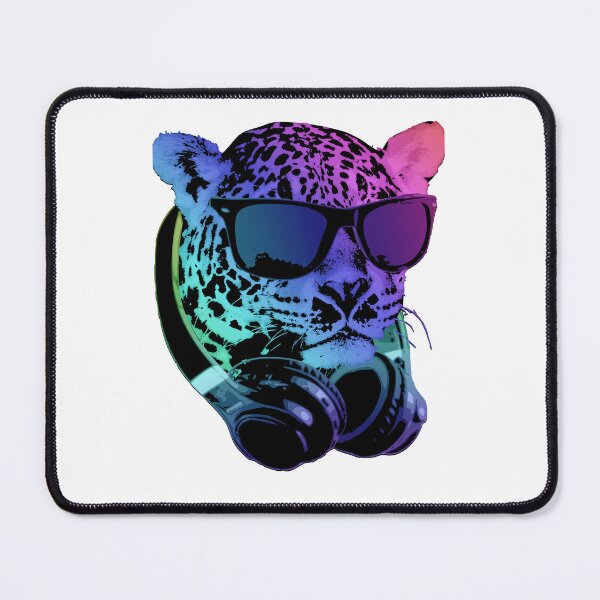 Item preview, Retro Leopard Sunglasses Headphones Synthwave designed and sold by marke770.