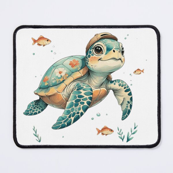 Item preview, Turtle Ocean Swimming Tropical Hello Summer Watercolor designed and sold by AQUILAKREO.