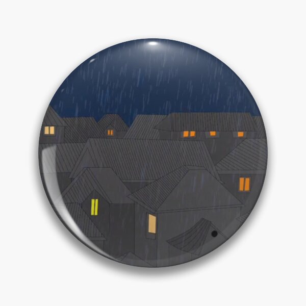 Item preview, Rainy Night Over the Rooftops — Cozy Town Illustration designed and sold by jimmytedesky.