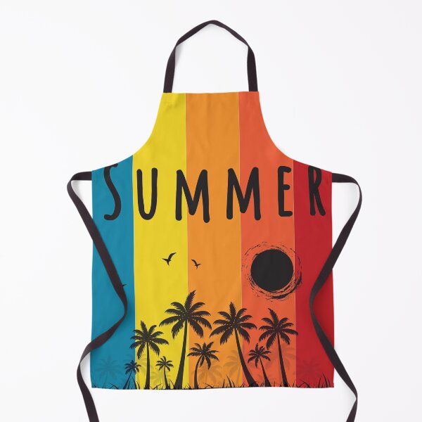 Item preview, Summer vibes vacation mode tropical islands vibrant rainbow coloured background, red orange blue yellow, warm colors beach seascape relaxation designed and sold by navitalidesign.