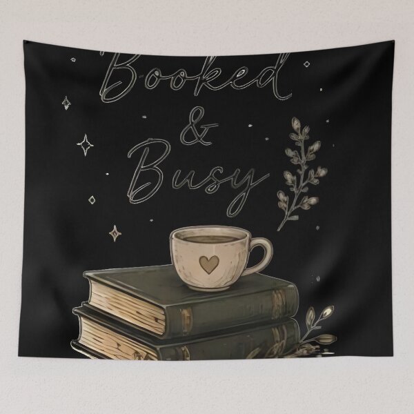 Item preview, Booked and Busy Cottagecore Book Lover Tee designed and sold by AuraGraphicsIn.