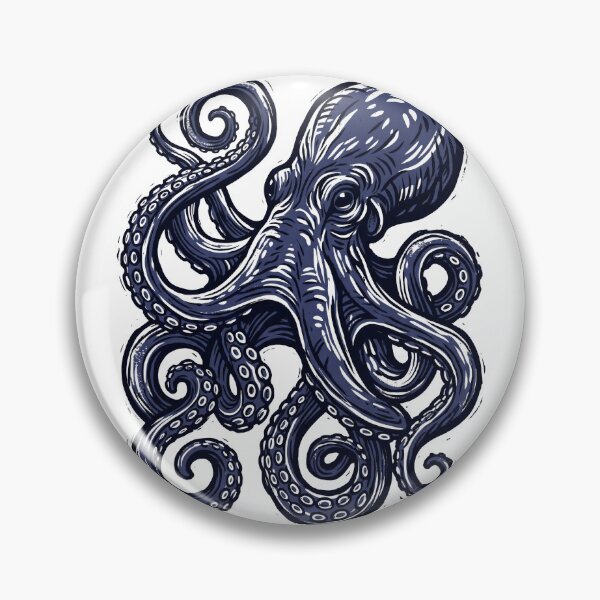 Item preview, Vintage Linocut Octopus Sea Monster designed and sold by seven things shop.