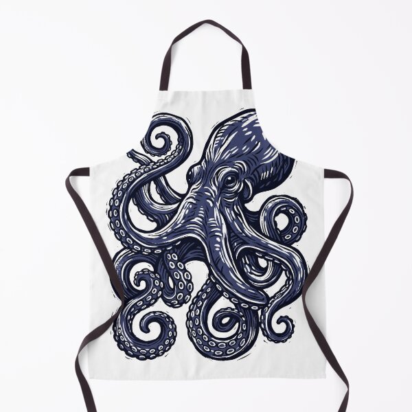 Item preview, Vintage Linocut Octopus Sea Monster designed and sold by seven things shop.