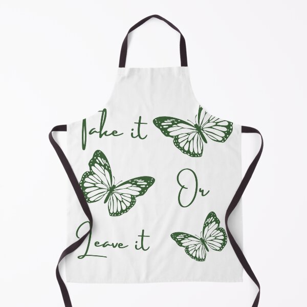 Item preview, Take It or Leave It Butterfly Green Script Nature Quote designed and sold by SmartMoneyMugs .