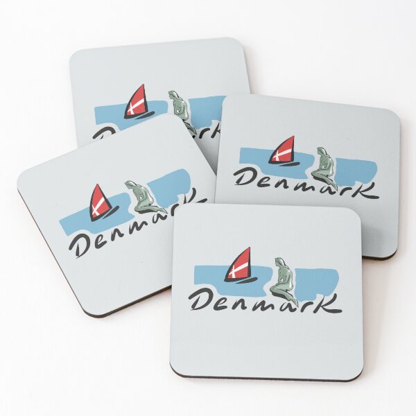 Item preview, Denmark Travel Illustration | Little Mermaid Copenhagen designed and sold by Covo Studio.