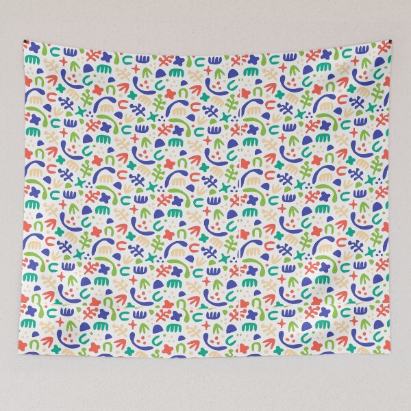 Item preview, Colourful Abstract Shapes Seamless Pattern Matisse Inspired designed and sold by Zaya_art.